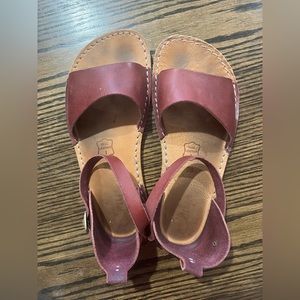 Handmade Febo Crupon Sandals in the color Marsala